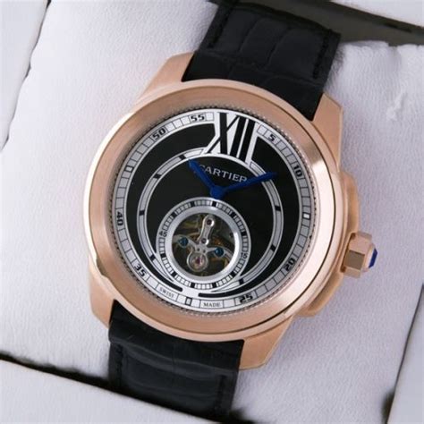 calibre de cartier flying tourbillon replica|cartier calibre rose gold.